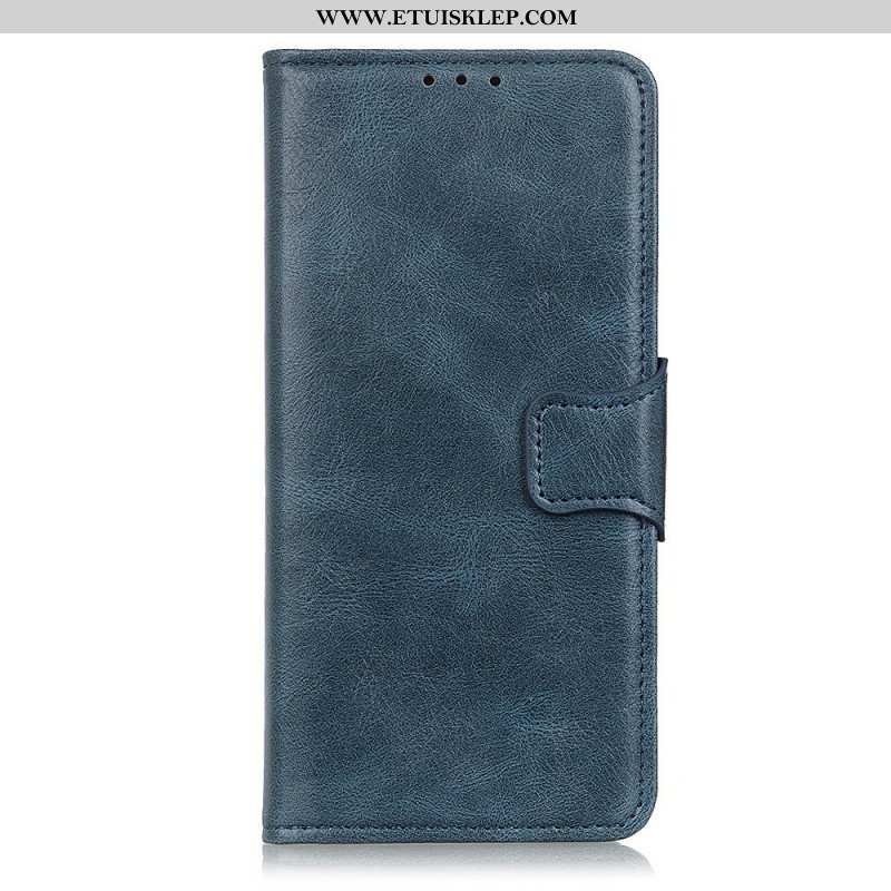 Etui Folio do Samsung Galaxy S22 5G Dwustronne Zapięcie Z Efektem Skóry